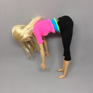 半分の立位前屈