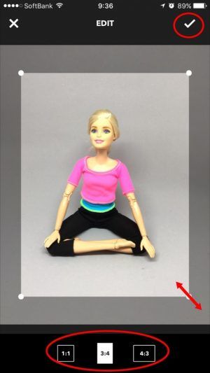 トリミングと大きさ変更