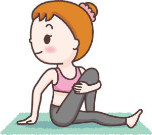 座位のねじりのポーズ