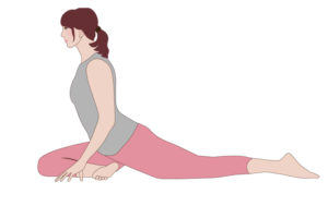 片脚を伸ばした鳩のポーズ