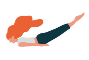 半分のバッタのポーズ