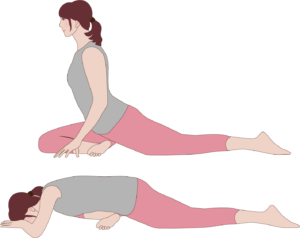 眠った鳩のポーズ